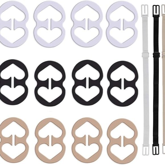 Bra Strap Holder Clips for Racerback, Conceal & Hide Straps, Cleavage Control - Picture 2 of 6